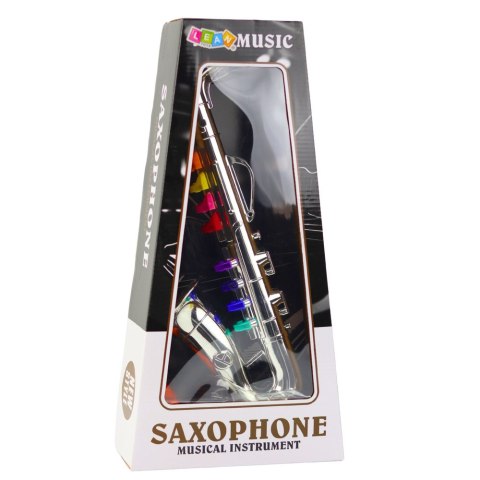 Instrument Muzyczny Dla Dzieci Saksofon Zabawkowy Srebrny LEAN Toys Instrument Muzyczny Dla Dzieci Saksofon Zabawkowy Srebrny LEAN Toys