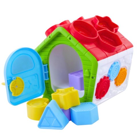 Interaktywny Domek Edukacyjny Sorter Dla Malucha Zielony LEAN Toys Interaktywny Domek Edukacyjny Sorter Dla Malucha Zielony LEAN Toys