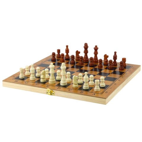 Klasyczna Gra Logiczna 3w1 Szachy Warcaby Backgammon Drewniane LEAN Toys Klasyczna Gra Logiczna 3w1 Szachy Warcaby Backgammon Drewniane LEAN Toys
