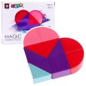 Klocki Magnetyczne Tangram Układanka Serce Naklejki 8 el. LEAN Toys
