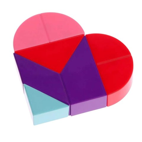 Klocki Magnetyczne Tangram Układanka Serce Naklejki 8 el. LEAN Toys Klocki Magnetyczne Tangram Układanka Serce Naklejki 8 el. LEAN Toys