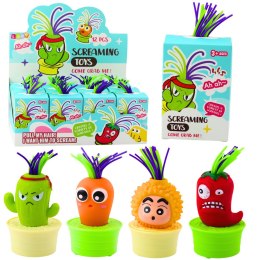 Krzyczące Warzywa Figurki Interaktywne Kolorowe Włosy Mix LEAN Toys
