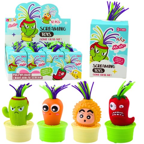 Krzyczące Warzywa Figurki Interaktywne Kolorowe Włosy Mix LEAN Toys