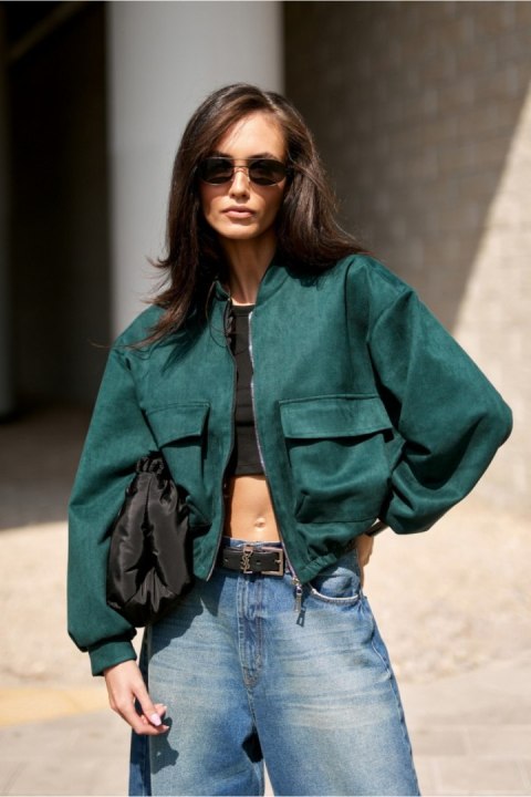 Kurtka Damska Model Vivara BUT KUR0032 Bottle Green - Roco Fashion Roco Fashion Kurtka Damska Model Vivara BUT KUR0032 Bottle Green - Roco Fashion Roco Fashion