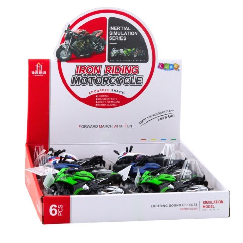 Motocykl Wyścigowy Sportowy Z Napędem Światła Dźwięki Mix LEAN Toys Motocykl Wyścigowy Sportowy Z Napędem Światła Dźwięki Mix LEAN Toys