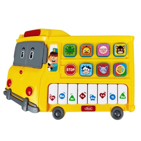 Pianinko Elektryczne Edukacyjne Dla Malucha Autobus Żółty LEAN Toys
