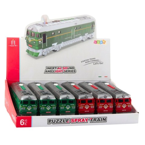 Pociąg Zabawkowy Efekty Świetlne Dźwięki Melodie Światła Para Wodna LEAN Toys Pociąg Zabawkowy Efekty Świetlne Dźwięki Melodie Światła Para Wodna LEAN Toys