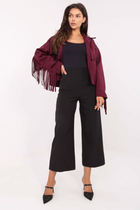 Spodnie Damskie Model IT-SP-FL9068.96 Black - Rue Paris Rue Paris Spodnie Damskie Model IT-SP-FL9068.96 Black - Rue Paris Rue Paris