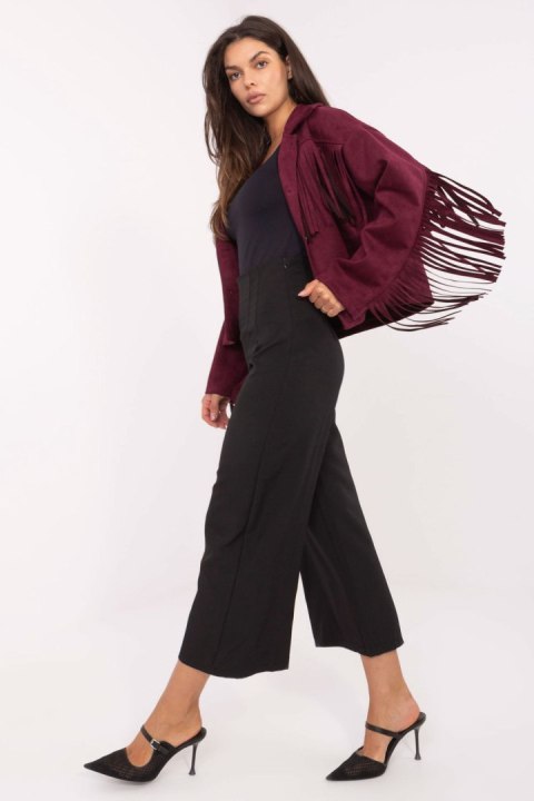 Spodnie Damskie Model IT-SP-FL9068.96 Black - Rue Paris Rue Paris Spodnie Damskie Model IT-SP-FL9068.96 Black - Rue Paris Rue Paris