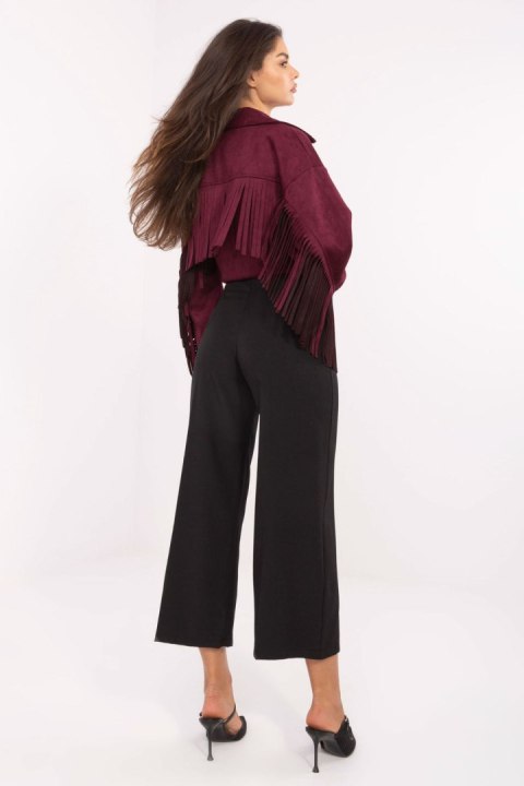 Spodnie Damskie Model IT-SP-FL9068.96 Black - Rue Paris Rue Paris Spodnie Damskie Model IT-SP-FL9068.96 Black - Rue Paris Rue Paris