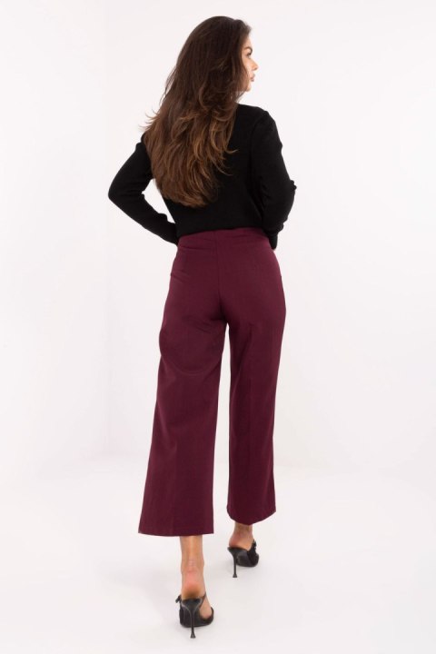 Spodnie Damskie Model IT-SP-FL9068.96 Bordo - Rue Paris Rue Paris Spodnie Damskie Model IT-SP-FL9068.96 Bordo - Rue Paris Rue Paris