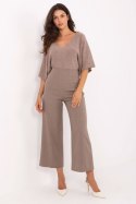Spodnie Damskie Model IT-SP-FL9068.96 Dark Beige - Rue Paris Rue Paris