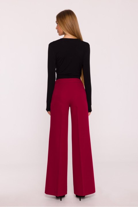 Spodnie Damskie Model MOE875 Bordo - Moe Moe Spodnie Damskie Model MOE875 Bordo - Moe Moe