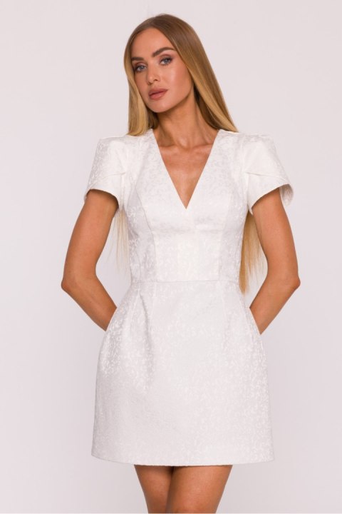Sukienka Model MOE882 Śmietana - Moe Moe Sukienka Model MOE882 Śmietana - Moe Moe