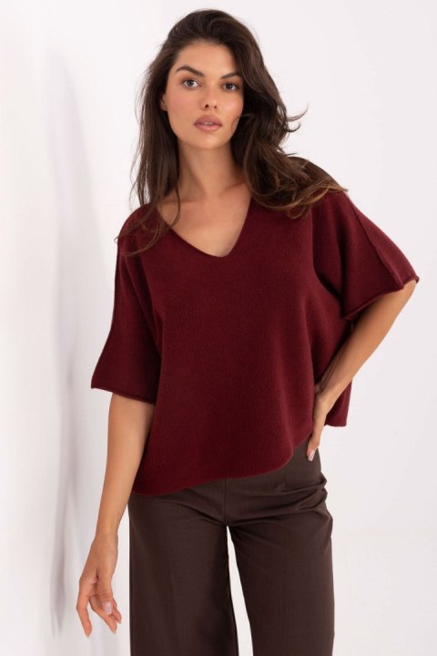 Sweter Damski Model IT-SW-2202.52 Bordo - Italy Moda Italy Moda Sweter Damski Model IT-SW-2202.52 Bordo - Italy Moda Italy Moda