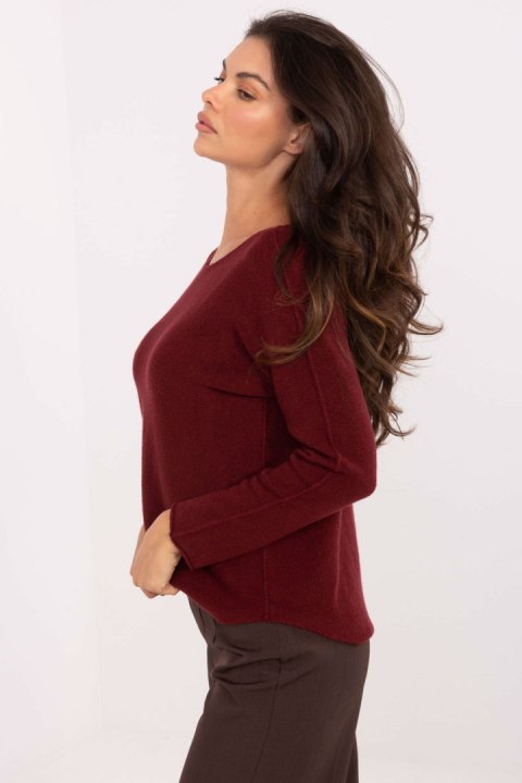 Sweter Damski Model IT-SW-2219.63 Bordo - Italy Moda Italy Moda Sweter Damski Model IT-SW-2219.63 Bordo - Italy Moda Italy Moda