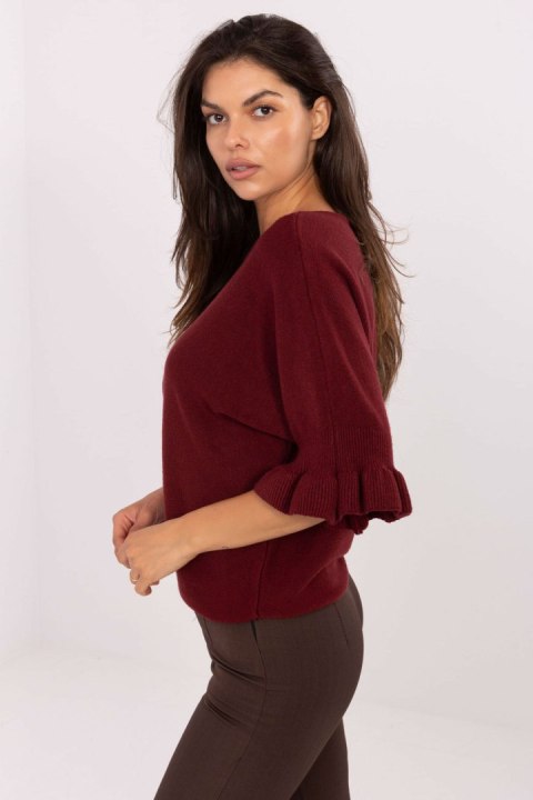 Sweter Damski Model IT-SW-99244.65 Bordo - Italy Moda Italy Moda Sweter Damski Model IT-SW-99244.65 Bordo - Italy Moda Italy Moda