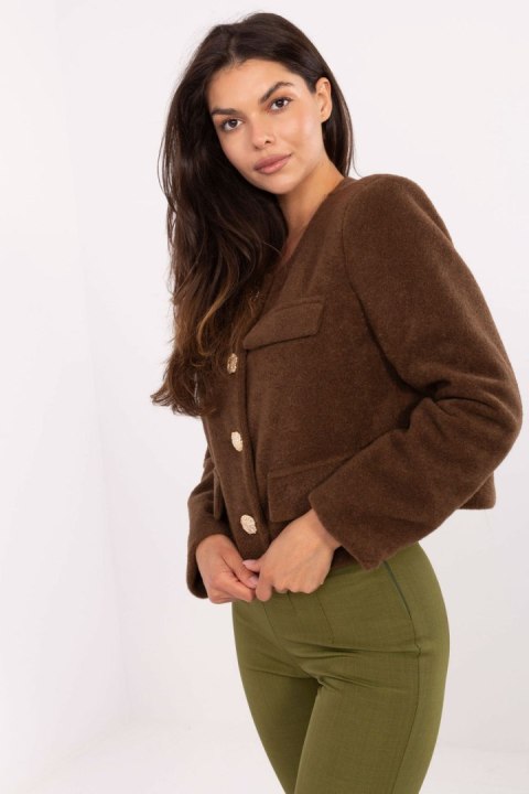 Żakiet Model IT-KR-FL9586.64 Brown - Rue Paris Rue Paris Żakiet Model IT-KR-FL9586.64 Brown - Rue Paris Rue Paris