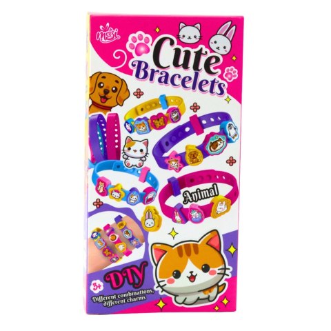 Zestaw Bransoletek DIY Zawieszki Zwierzątka 4 Bransoletki Regulowane LEAN TOYS Zestaw Bransoletek DIY Zawieszki Zwierzątka 4 Bransoletki Regulowane LEAN TOYS