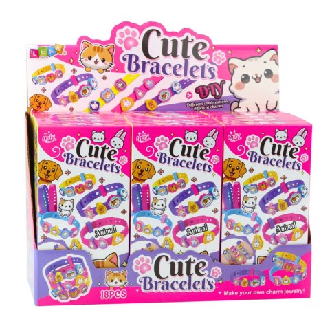Zestaw Bransoletek DIY Zawieszki Zwierzątka 4 Bransoletki Regulowane LEAN TOYS Zestaw Bransoletek DIY Zawieszki Zwierzątka 4 Bransoletki Regulowane LEAN TOYS
