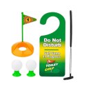 Zestaw Gra Zręcznościowa Golf Toaletowy Mata Kij Piłki Zawieszka Na Drzwi LEAN Toys
