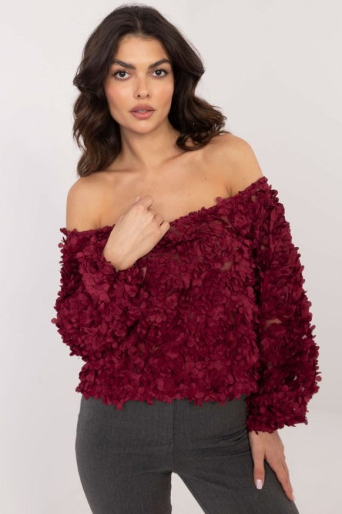Bluzka Model MI-BZ-26158.20 Bordo - Italy Moda Italy Moda