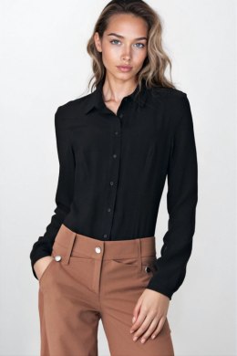 Czarna koszula body B164 Black - Nife Nife
