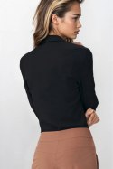 Czarna koszula body B164 Black - Nife Nife