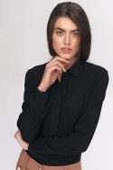 Czarna koszula body B164 Black - Nife Nife