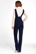 Granatowy kombinezon z szelkami KM19 Navy - Nife Nife