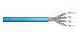 Kabel teleinformatyczny instalacyjny DIGITUS kat.6A, U/FTP, Dca, drut, AWG 23/1, LSOH, 50m, niebieski, ofoliowany Digitus