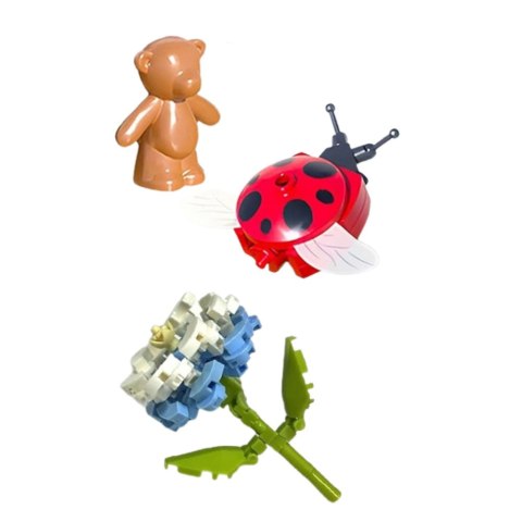 Klocki Konstrukcyjne Kompozycja Kwiaty Biedronka W Kopule 596 el. LEAN Toys Klocki Konstrukcyjne Kompozycja Kwiaty Biedronka W Kopule 596 el. LEAN Toys
