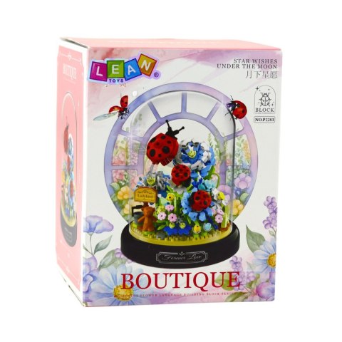 Klocki Konstrukcyjne Kompozycja Kwiaty Biedronka W Kopule 596 el. LEAN Toys Klocki Konstrukcyjne Kompozycja Kwiaty Biedronka W Kopule 596 el. LEAN Toys