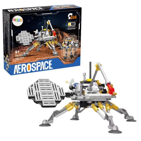Klocki Konstrukcyjne Lądownik Marsjański Robot Kosmiczny 2w1 146 el. LEAN TOYS Klocki Konstrukcyjne Lądownik Marsjański Robot Kosmiczny 2w1 146 el. LEAN TOYS