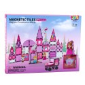 Klocki Magnetyczne Okienka Dla Dziewczynki Różowe 58 el. LEAN Toys