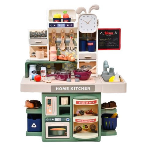Kuchnia Dziecięca Dla Dzieci Para Wodna Światła Dźwięki Akcesoria 33 el. LEAN Toys