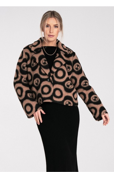 Kurtka Damska Model M1117 Beige - Figl Figl Kurtka Damska Model M1117 Beige - Figl Figl