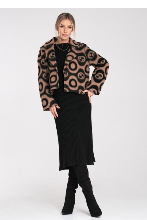 Kurtka Damska Model M1117 Beige - Figl Figl Kurtka Damska Model M1117 Beige - Figl Figl