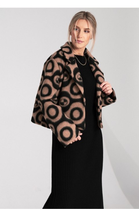 Kurtka Damska Model M1117 Beige - Figl Figl Kurtka Damska Model M1117 Beige - Figl Figl