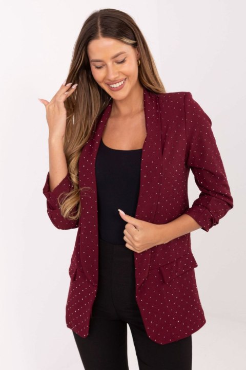 Marynarka Model IT-MA-7684.81 Bordo - Italy Moda Italy Moda Marynarka Model IT-MA-7684.81 Bordo - Italy Moda Italy Moda