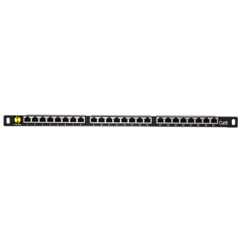 Patch panel 19'' Netrack 24-porty kat. 6 FTP, 0,5U z półką NETRACK