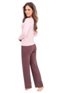 Piżama Damska Model Daphne Long Pink - Donna Donna