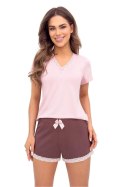 Piżama Damska Model Daphne Short Pink - Donna Donna
