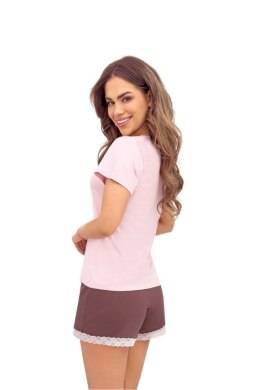 Piżama Damska Model Daphne Short Pink - Donna Donna