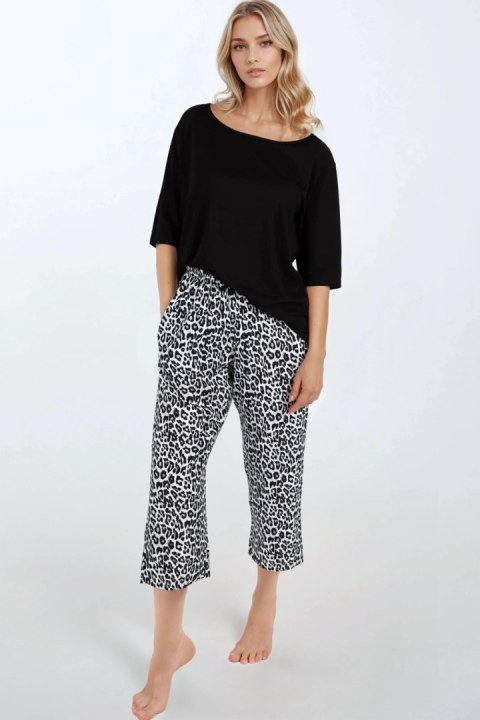 Piżama Damska Model Noir Grace Black - Momenti Per Me Momenti Per Me Piżama Damska Model Noir Grace Black - Momenti Per Me Momenti Per Me