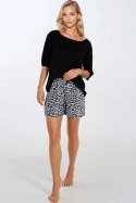 Piżama Damska Model Wild Beautiful Black - Momenti Per Me Momenti Per Me