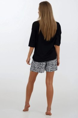 Piżama Damska Model Wild Beautiful Black - Momenti Per Me Momenti Per Me