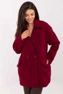 Płaszcz Damski Model IT-PL-A9582.86 Bordo - Rue Paris Rue Paris