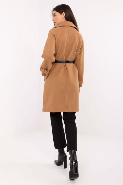 Płaszcz Damski Model IT-PL-FL5712.84 Camel - Rue Paris Rue Paris Płaszcz Damski Model IT-PL-FL5712.84 Camel - Rue Paris Rue Paris