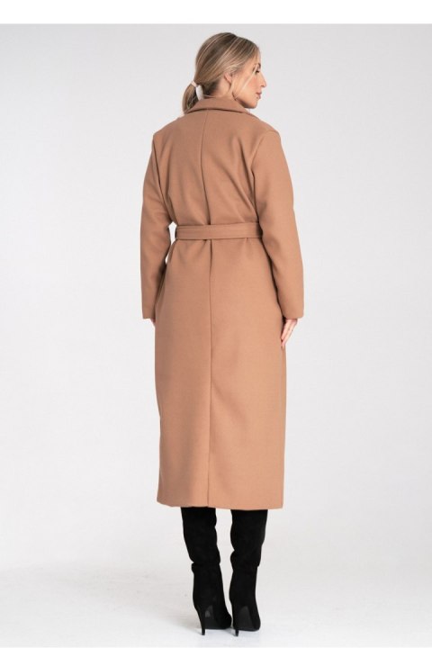 Płaszcz Damski Model M1114 Beige - Figl Figl Płaszcz Damski Model M1114 Beige - Figl Figl
